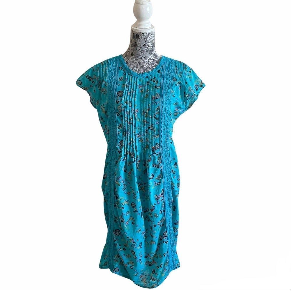 Cake Apparel Barbara Dress Fly Away Print Blue Size Small